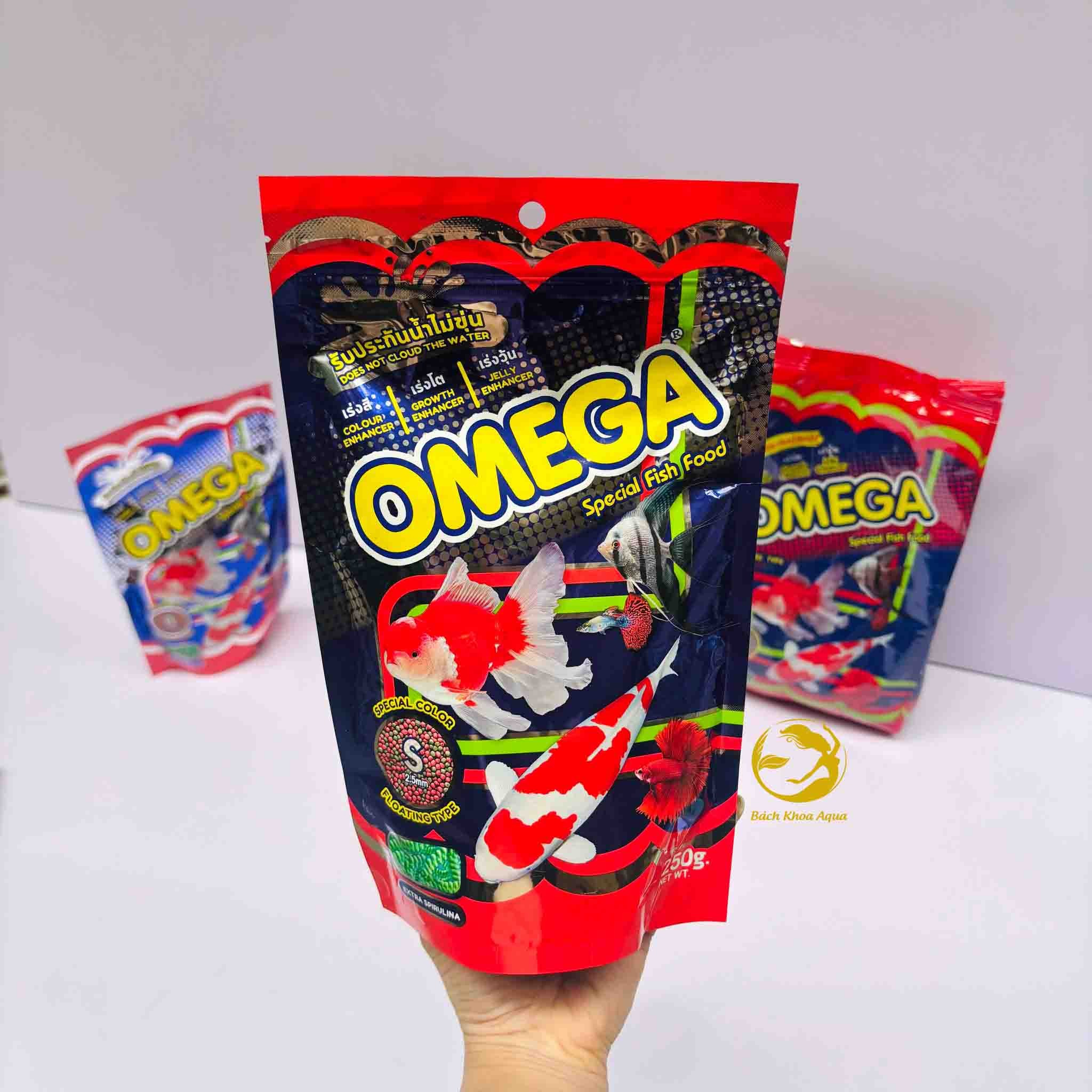 Thức ăn cá Omega Thái Lan đủ size cho cá cảnh